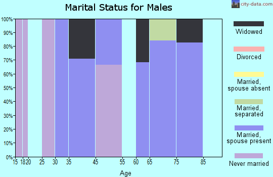 Salton Sea Beach marital status for males