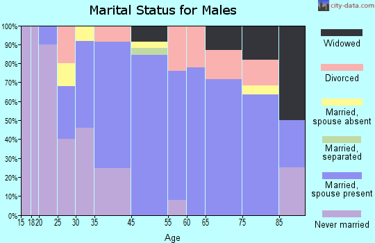 Clear Lake marital status for males