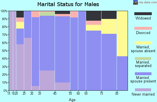 Cuba City marital status for males