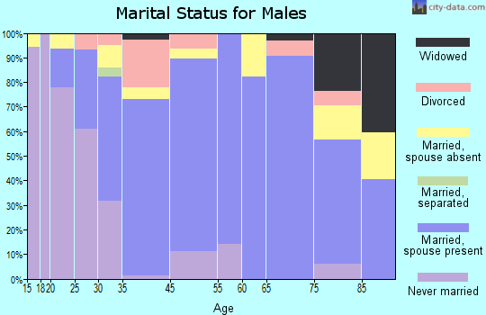 Darlington marital status for males