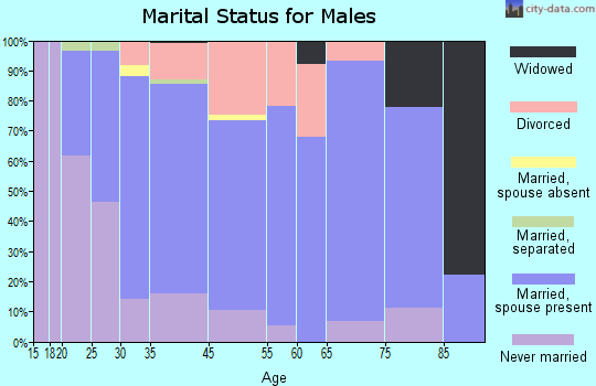 Deerfield marital status for males