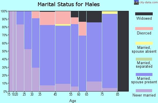 Denmark marital status for males