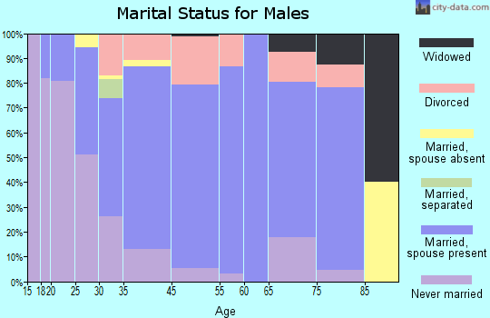 Dodgeville marital status for males