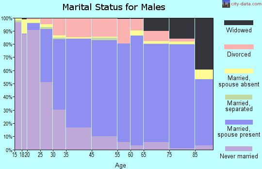 Eau Claire marital status for males