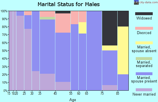 Elkhart Lake marital status for males
