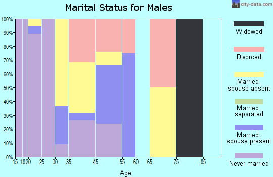 Sand City marital status for males