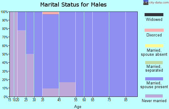 Fairwater marital status for males
