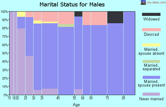 Fall River marital status for males