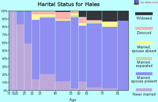 Fontana-on-Geneva Lake marital status for males