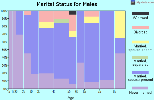 Fountain City marital status for males