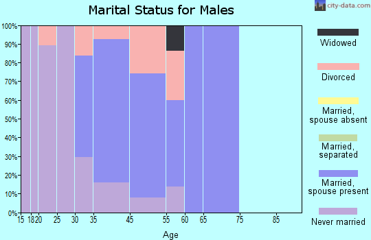 Franksville marital status for males