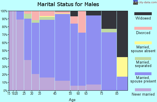 Hales Corners marital status for males