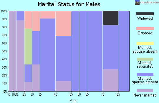 Kellnersville marital status for males