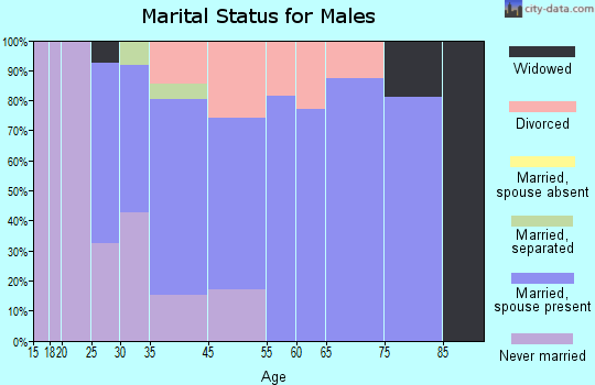 Lake Ripley marital status for males
