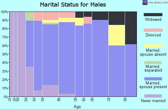 Lake Wazeecha marital status for males