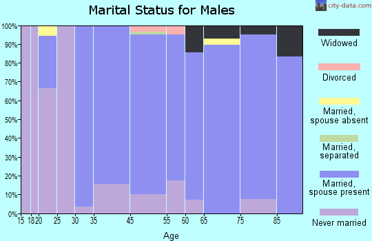 Maple Bluff marital status for males
