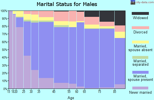 San Marcos marital status for males