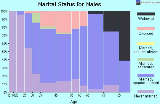 Oconto Falls marital status for males