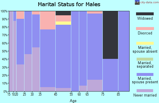 Pittsville marital status for males