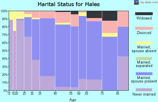 Platteville marital status for males