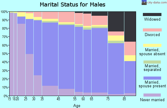 Santa Clarita marital status for males