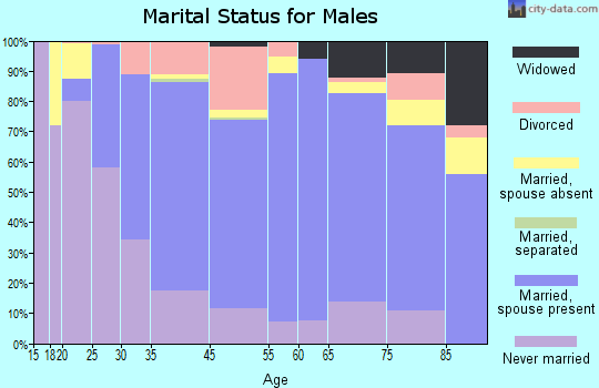 River Falls marital status for males