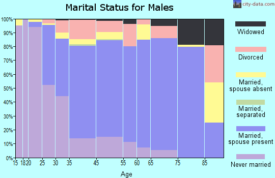 Shawano marital status for males