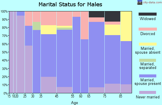 Shell Lake marital status for males