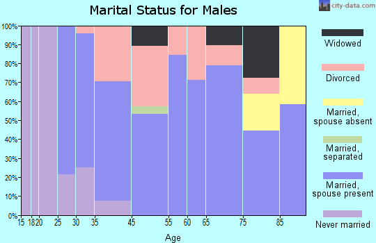 Soldiers Grove marital status for males