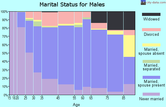 South Milwaukee marital status for males