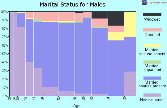 Sun Prairie marital status for males