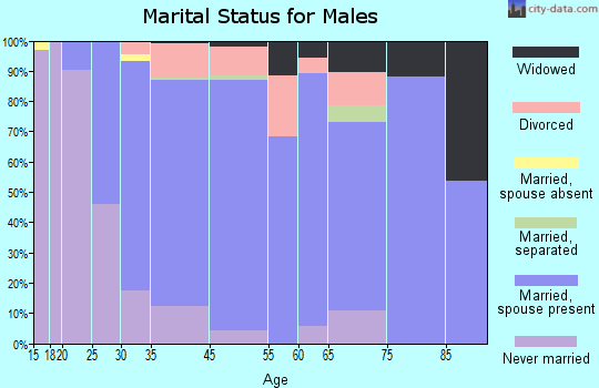 Sussex marital status for males