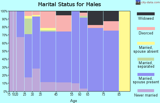 Twin Lakes marital status for males