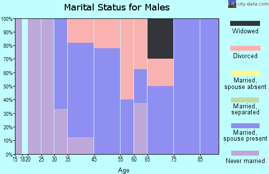 Union Center marital status for males
