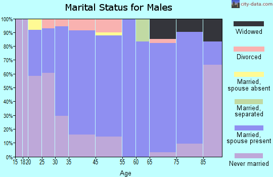 West Baraboo marital status for males