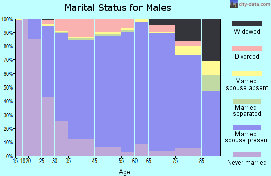 West Bend marital status for males