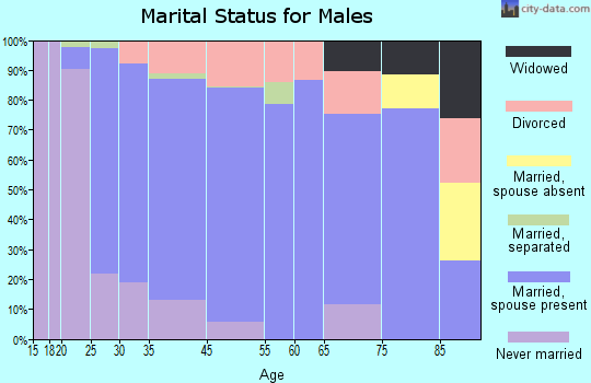 West Salem marital status for males
