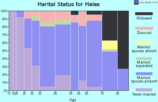 Williams Bay marital status for males