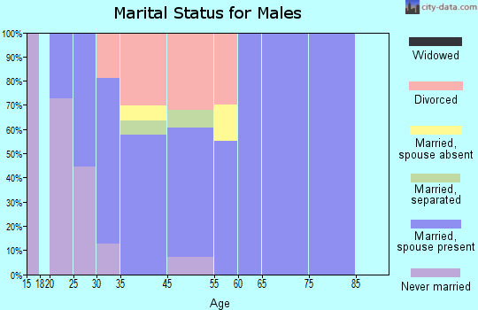 Fort Bridger marital status for males