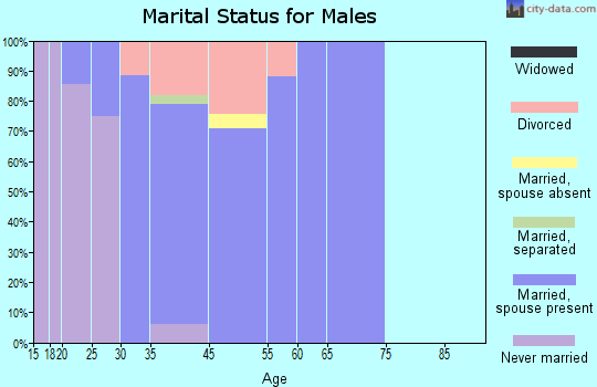 Rolling Hills marital status for males