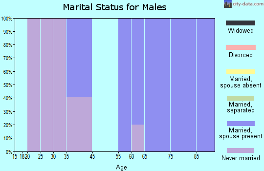 Teton Village marital status for males