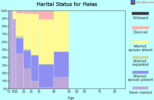 Warren AFB marital status for males