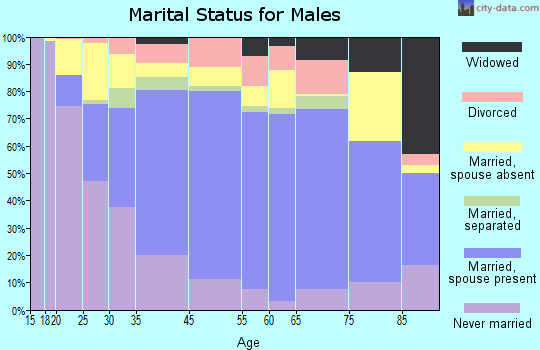 South El Monte marital status for males