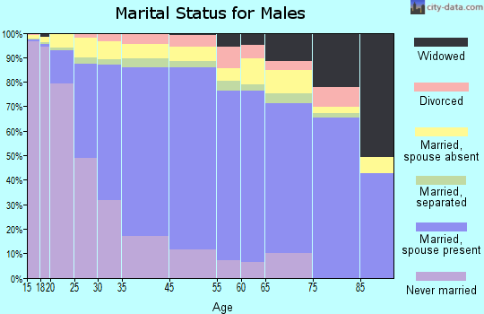 South Gate marital status for males