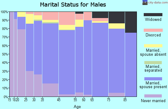 South Yuba City marital status for males