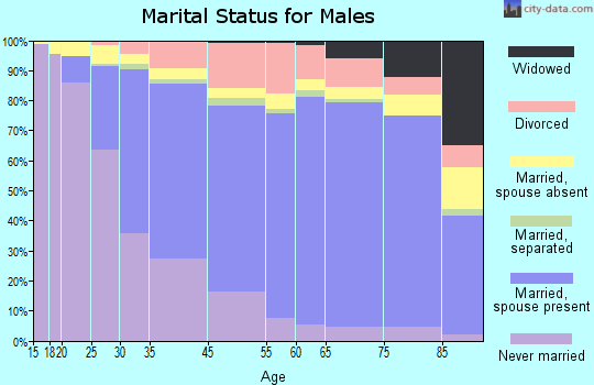Sunnyvale marital status for males