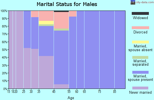 Tahoe Vista marital status for males