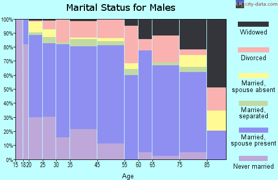 Twentynine Palms marital status for males