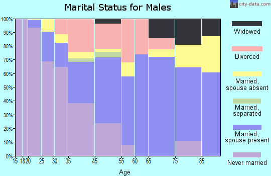 Twin Lakes marital status for males