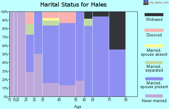 Valley Springs marital status for males